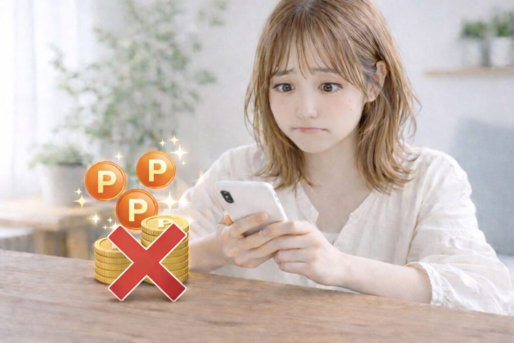 困ってる女性とボーナスに✖マーク