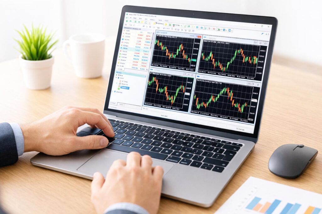 トレーディングと仕事の風景