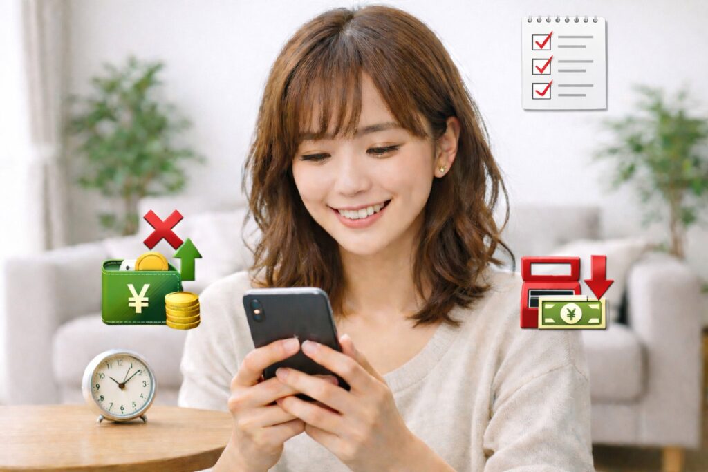 スマホと財務トラブルのアイコン